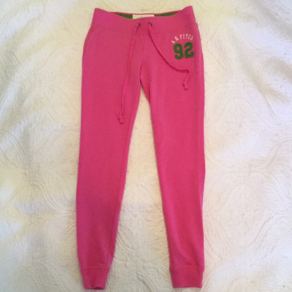 Abercrombie & Fitch bubble gum pink joggers